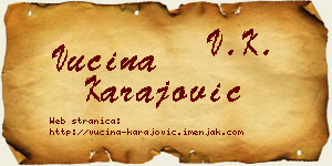 Vucina Karajović vizit kartica